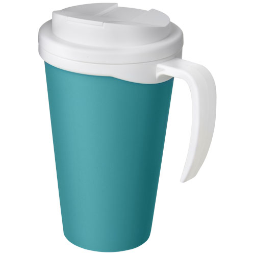 Mug isolant 350ml personnalisable Americano® Bleu aqua et Blanc